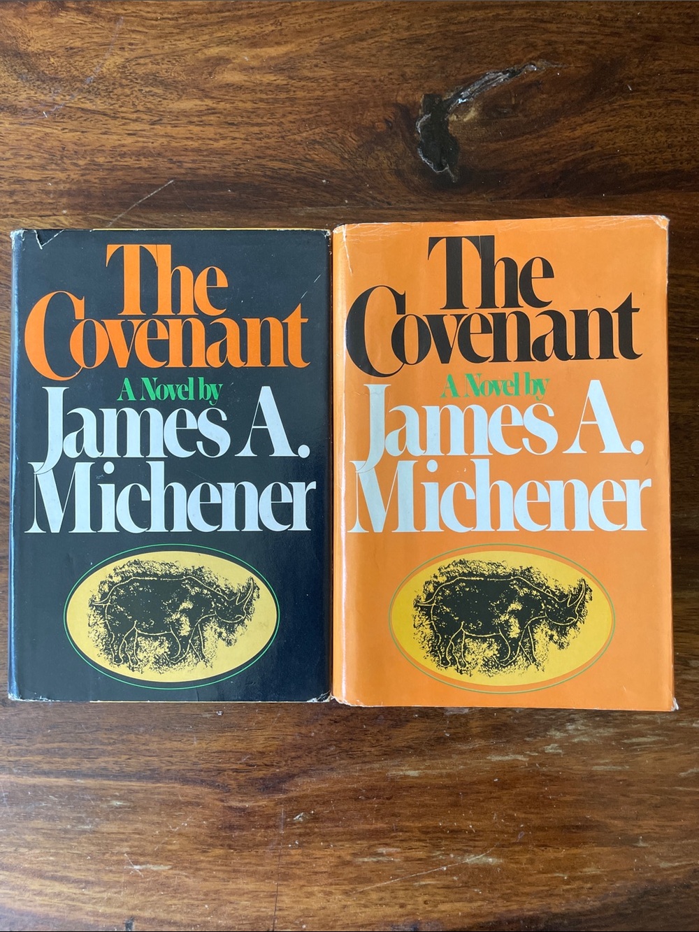 The Covenant by James Michener Two Volume Vintage Hardcover Set w/ dust jackets